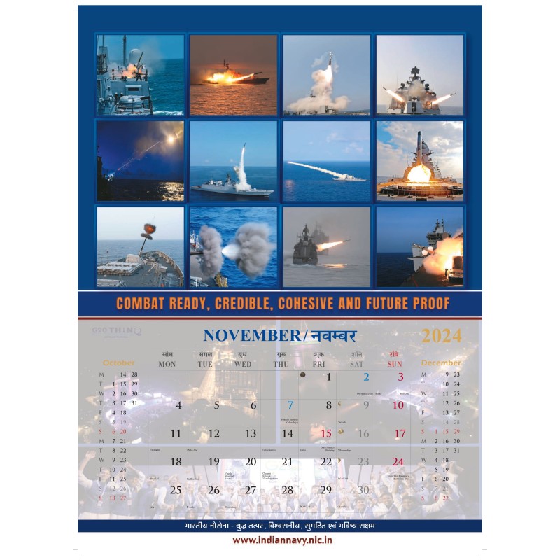 Indian Navy Wall Calendar 2024